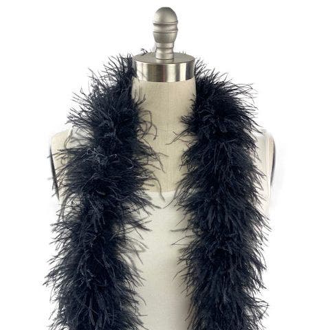 Ostrich Boa - Value Four Ply - Black