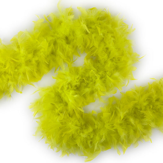 Chandelle Feather Boa - Medium Weight - Fluorescent Yellow