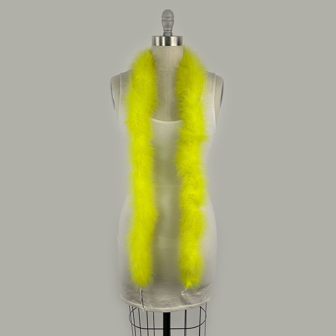 Full Marabou Feather Boa - Fluorescent Yellow
