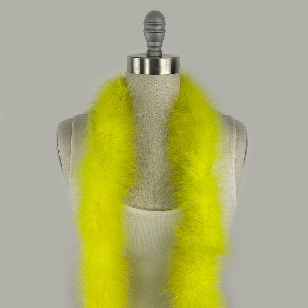 Full Marabou Feather Boa - Fluorescent Yellow