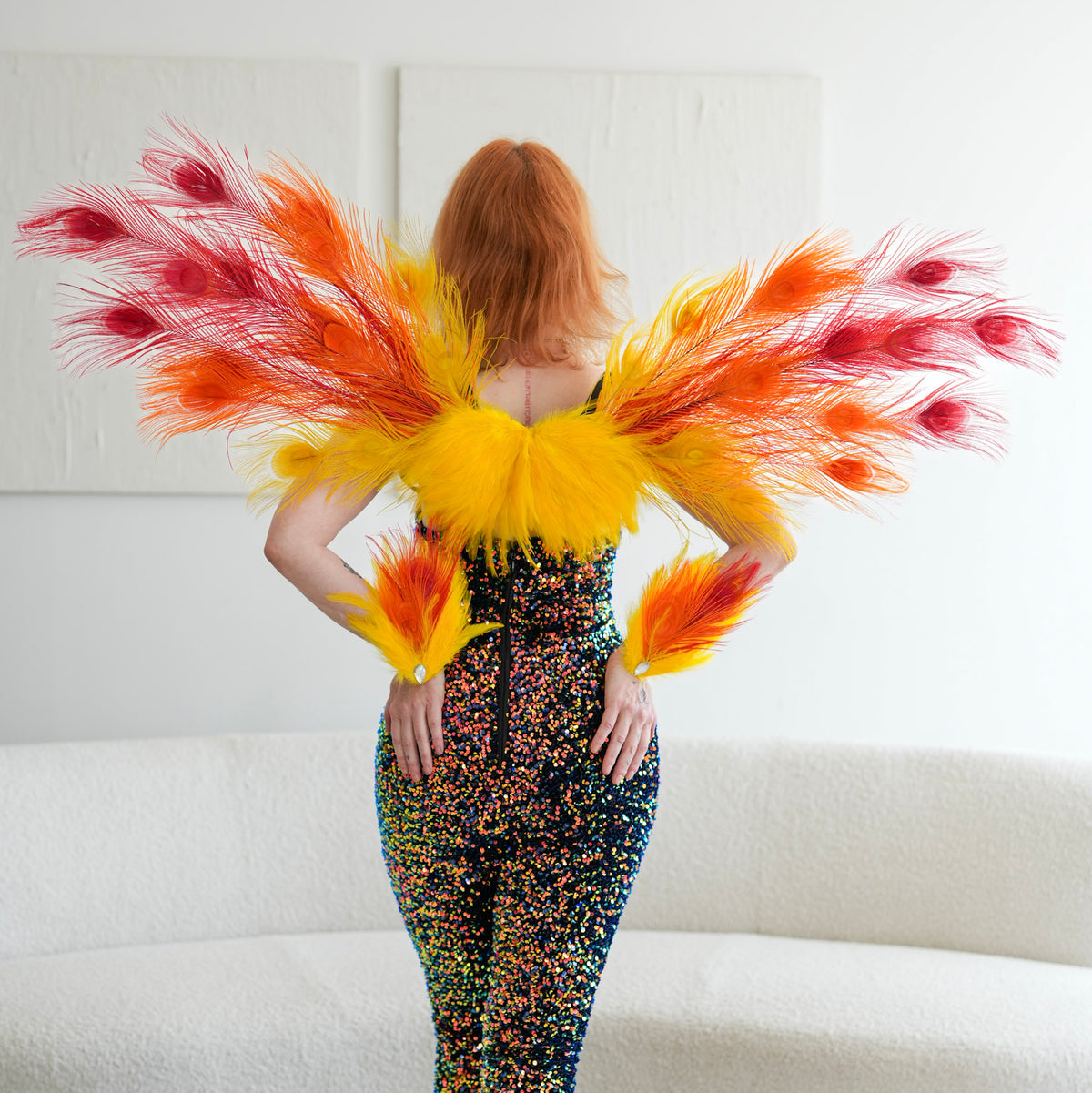 Solar Kiss Peacock Fairy Wings & Cuffs