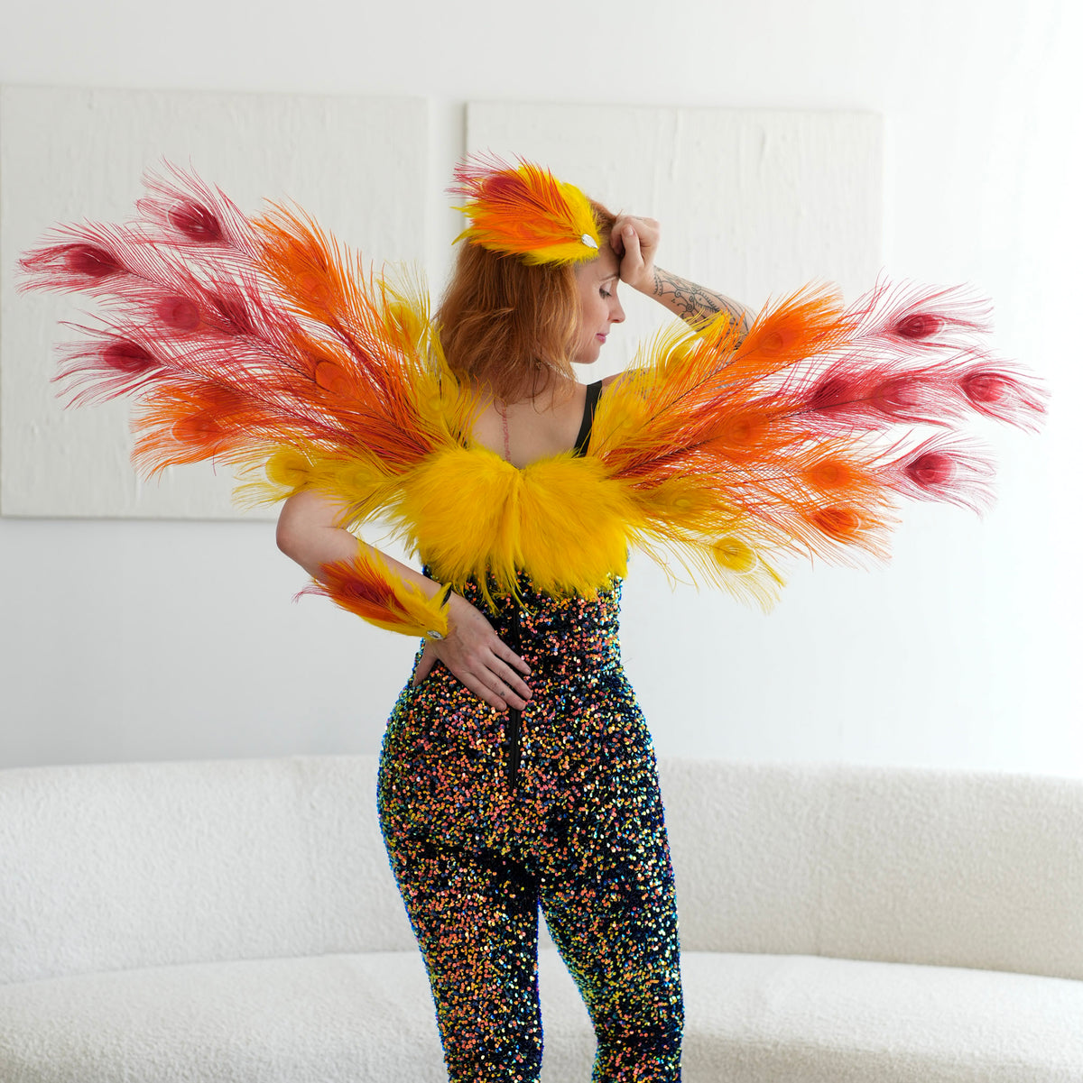 Solar Kiss Peacock Fairy Wings & Cuffs