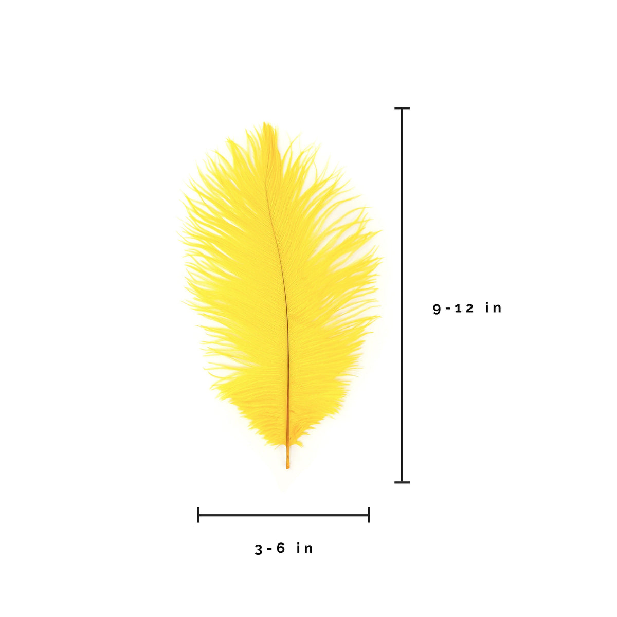 Ostrich Feathers 9-12" Drabs - Gold