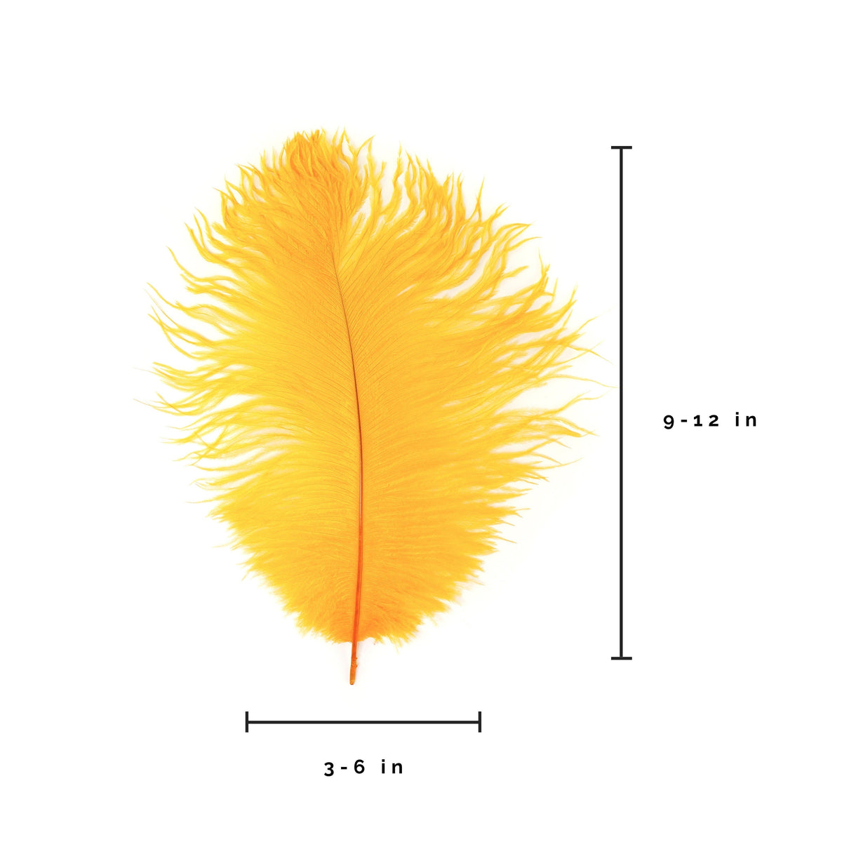 Ostrich Feathers 9-12" Drabs - Marigold