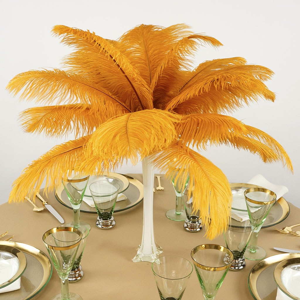 Ostrich Feathers 13-16" Drabs - Marigold