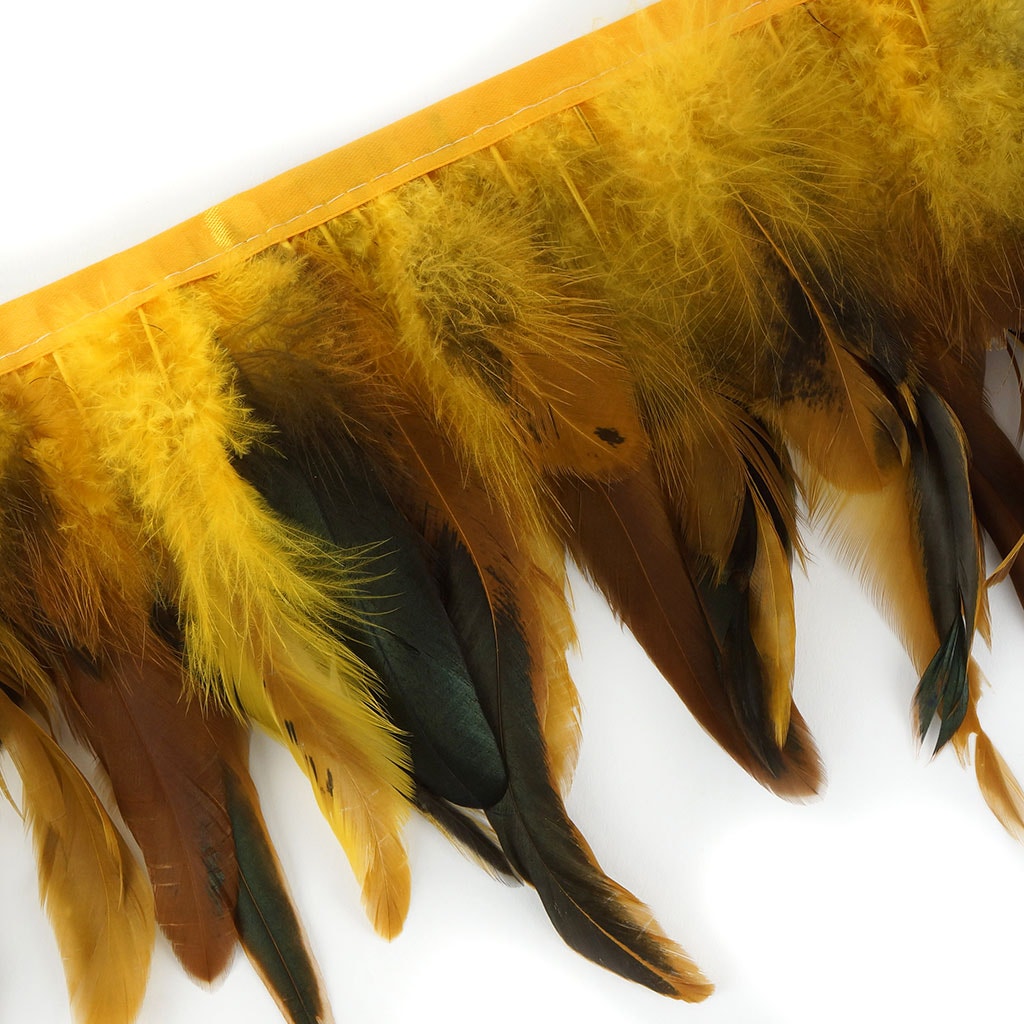 Half Bronze-Irid Schlappen Fringe Dyed Gold
