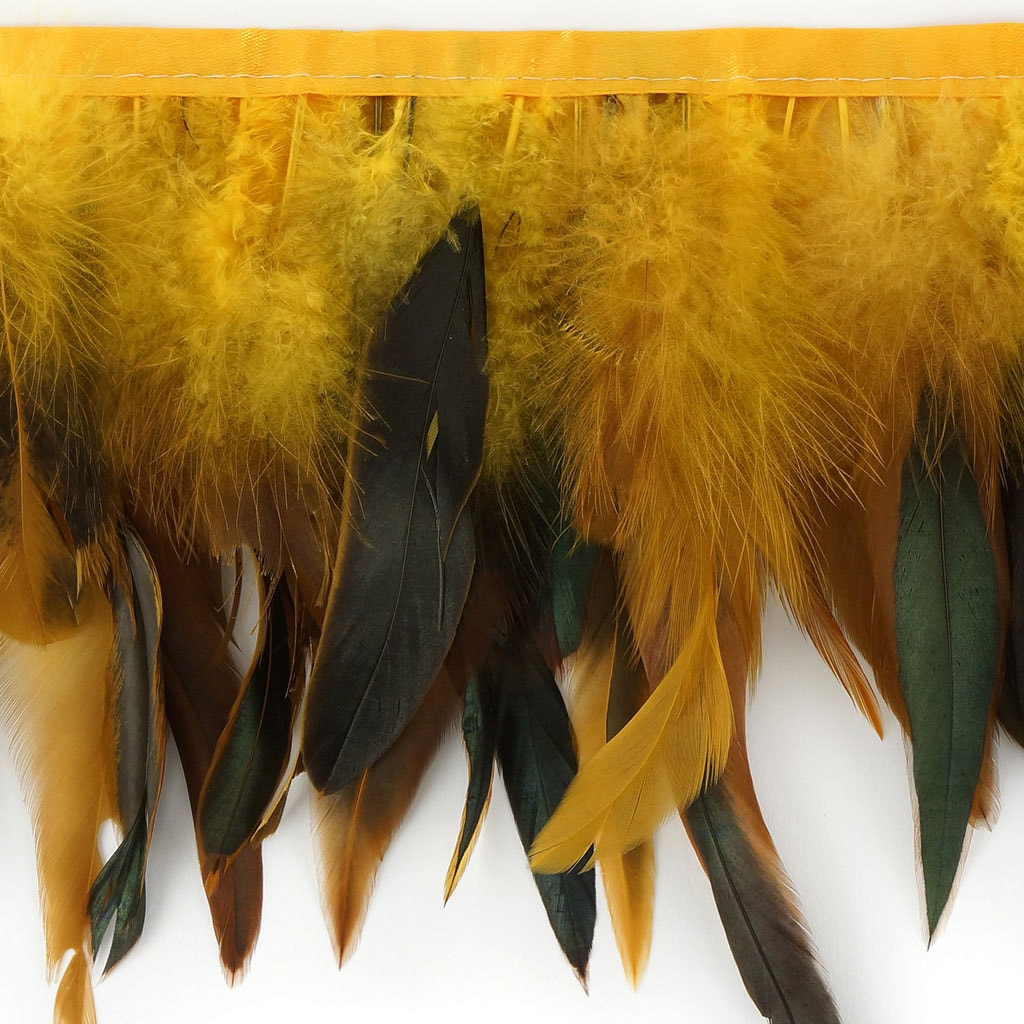 Half Bronze-Irid Schlappen Fringe Dyed Gold