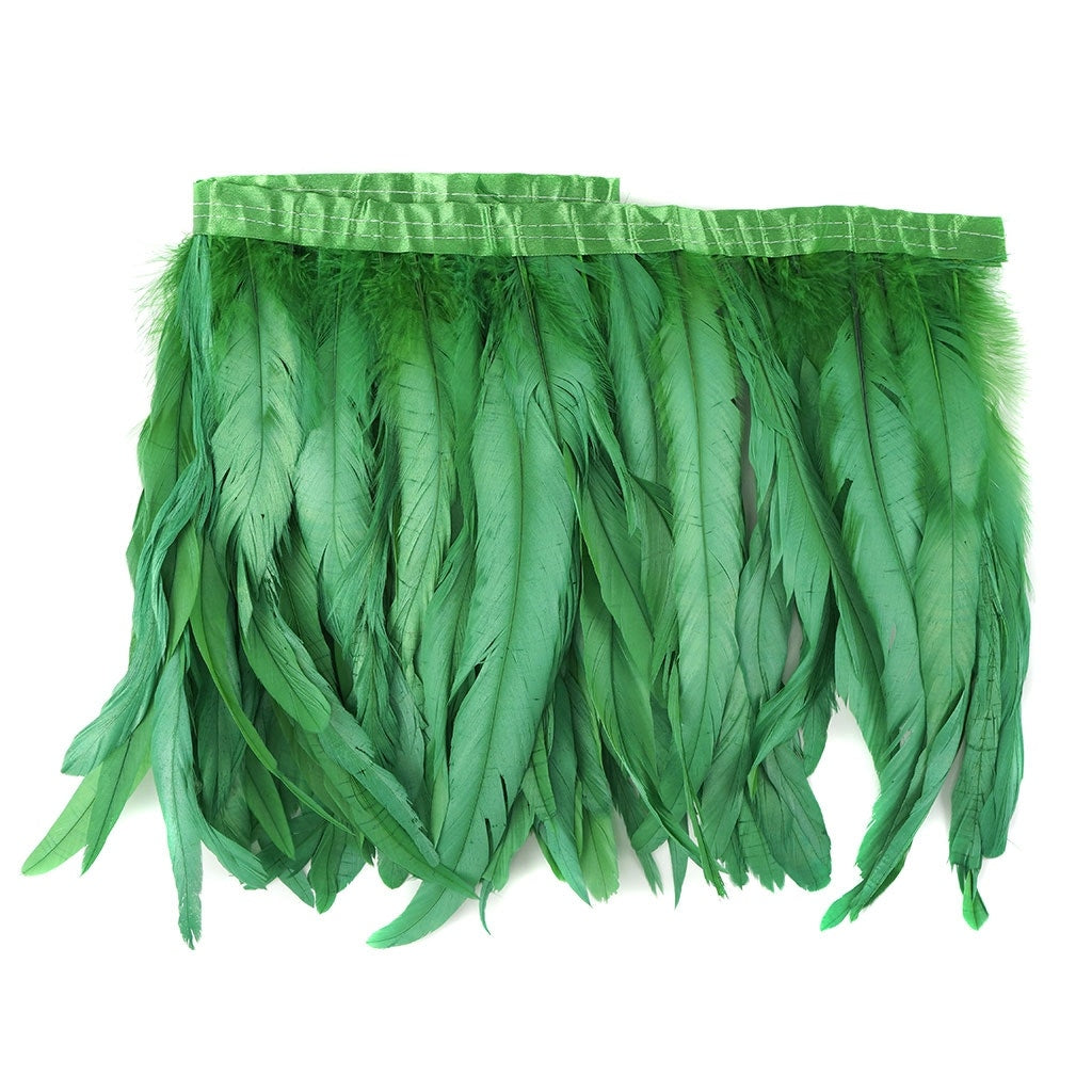 Bleach Dyed Coque Tail Fringe - 10-12" - Kelly