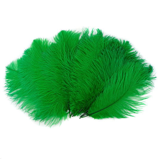 Ostrich Feathers 9-12" Drabs - Kelly