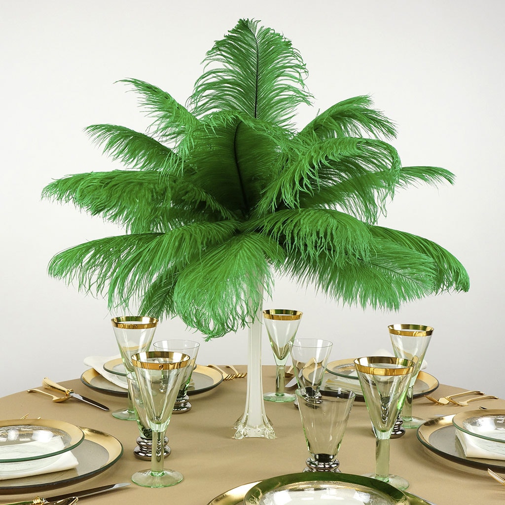 Ostrich Feathers 13-16" Drabs - Kelly