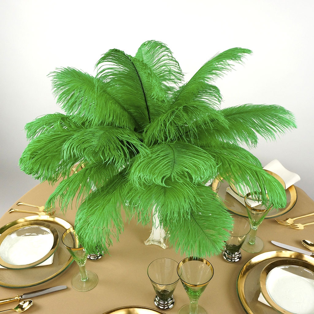 Ostrich Feathers 13-16" Drabs - Kelly