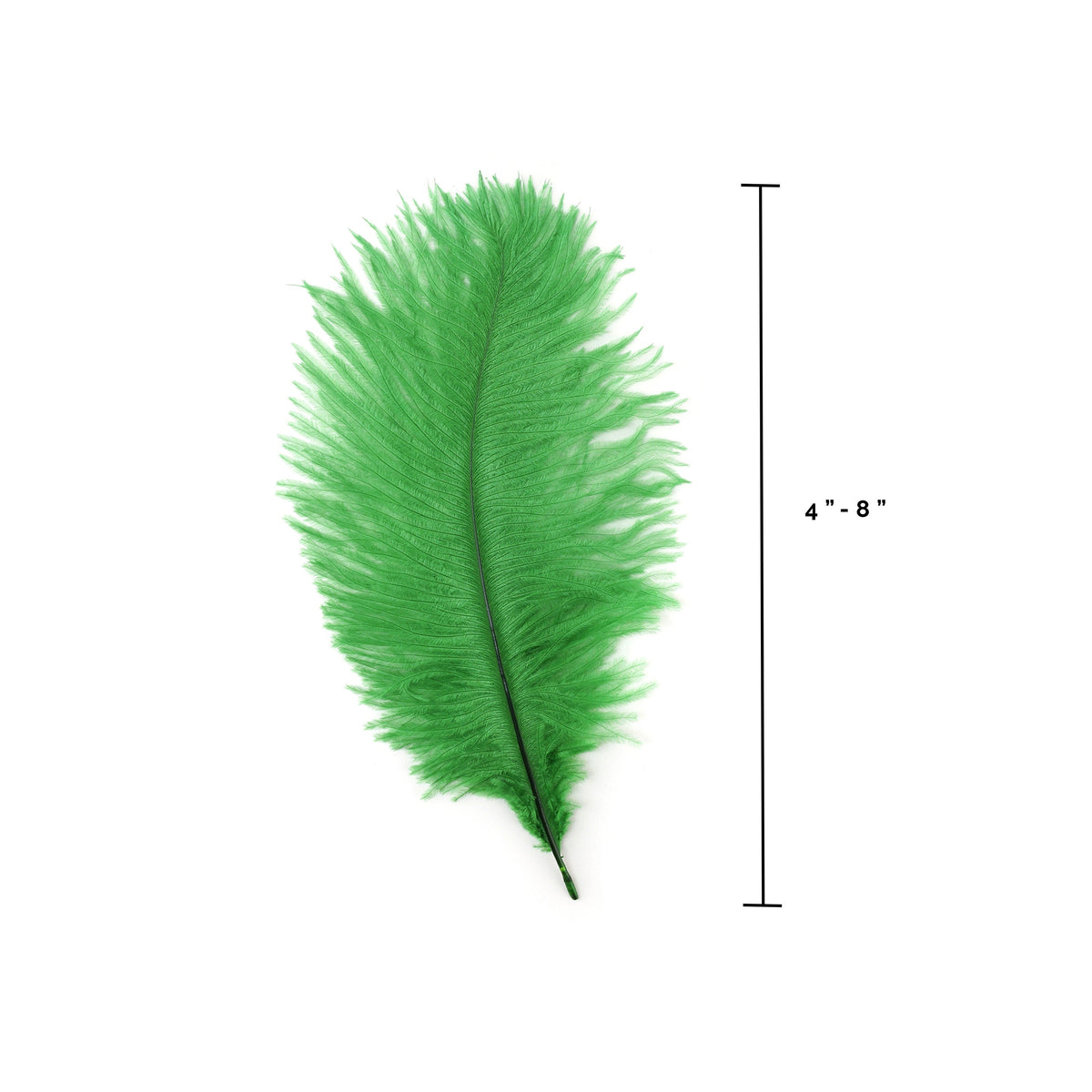 Ostrich Feathers 4-8" Drabs - Kelly