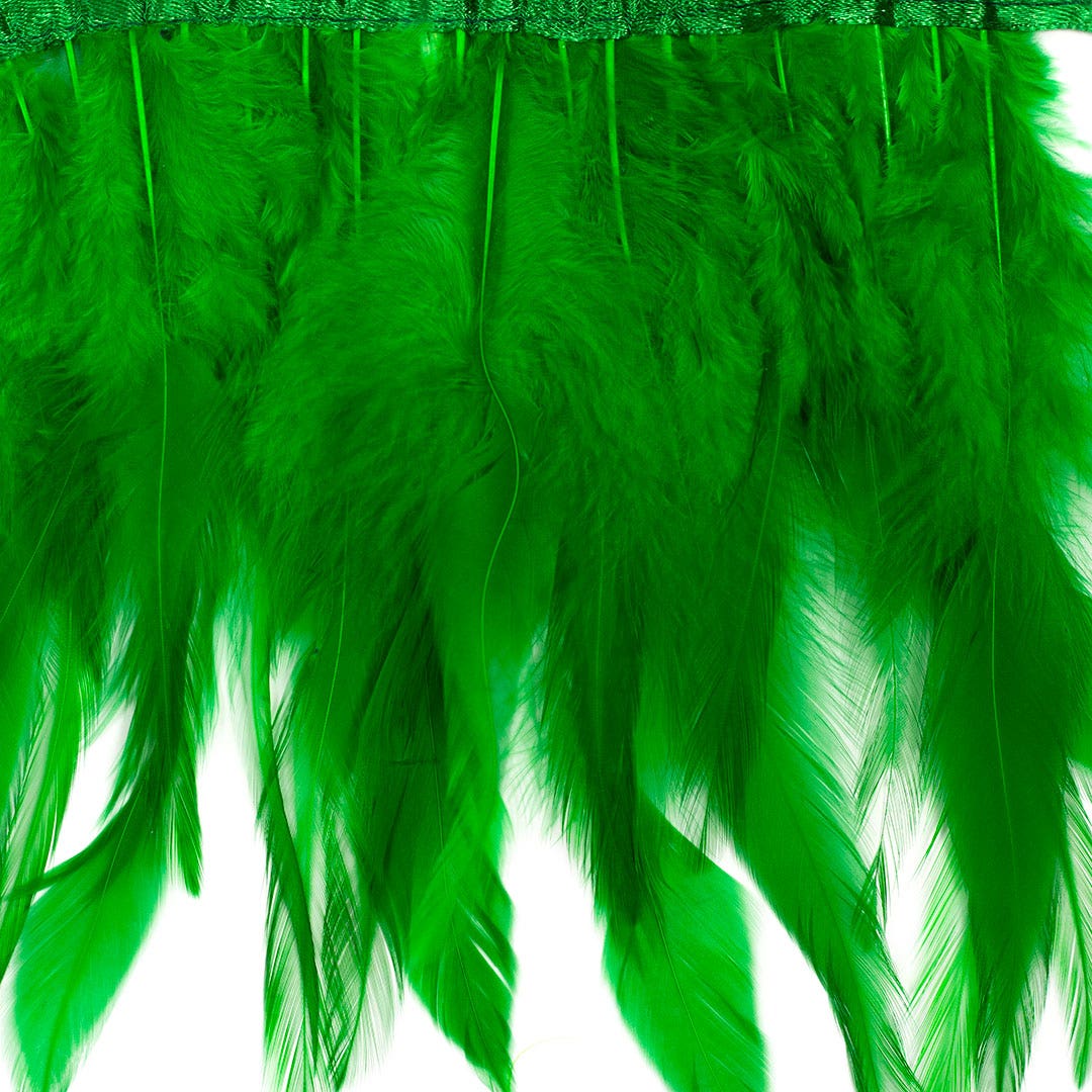 Rooster Saddle Fringe on Bias 6-8" x 1 YD-Kelly