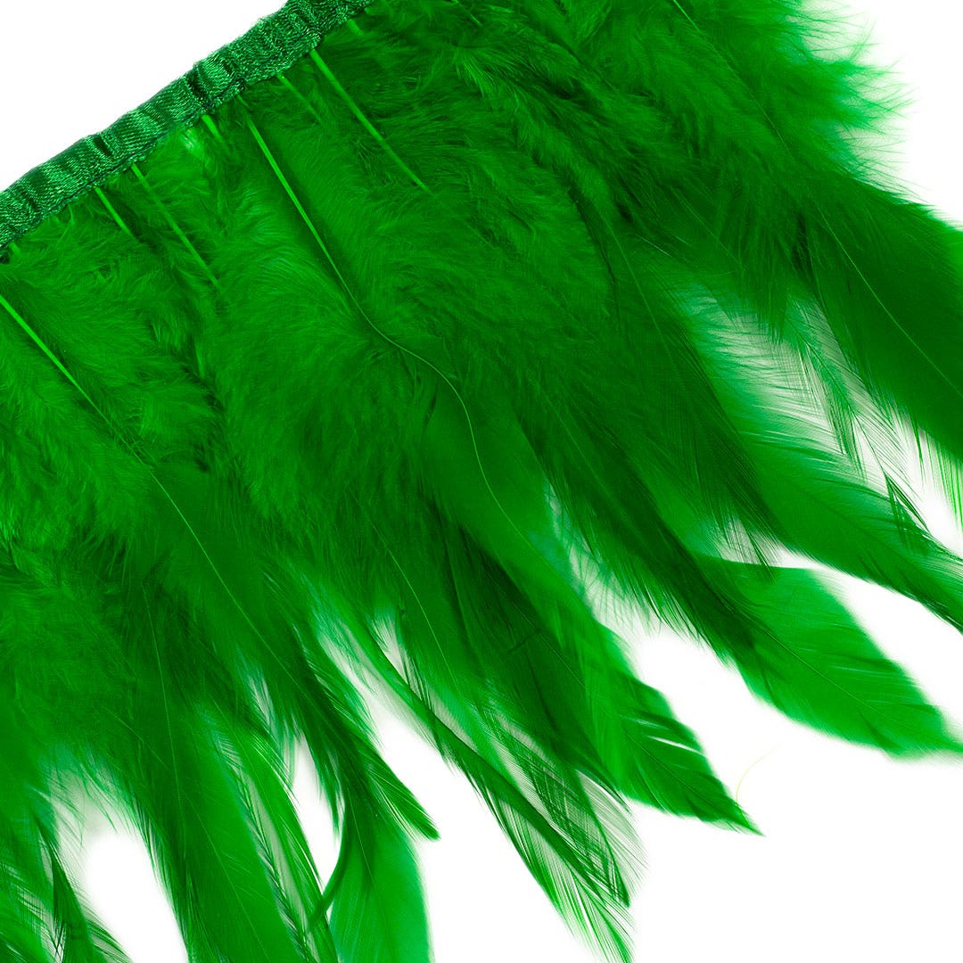Rooster Saddle Fringe on Bias 6-8" x 1 YD-Kelly