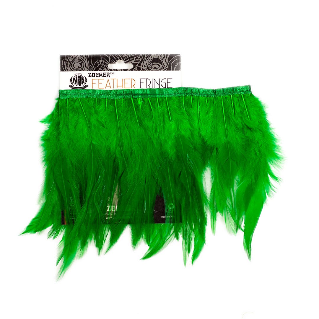 Rooster Saddle Fringe on Bias 6-8" x 1 YD-Kelly