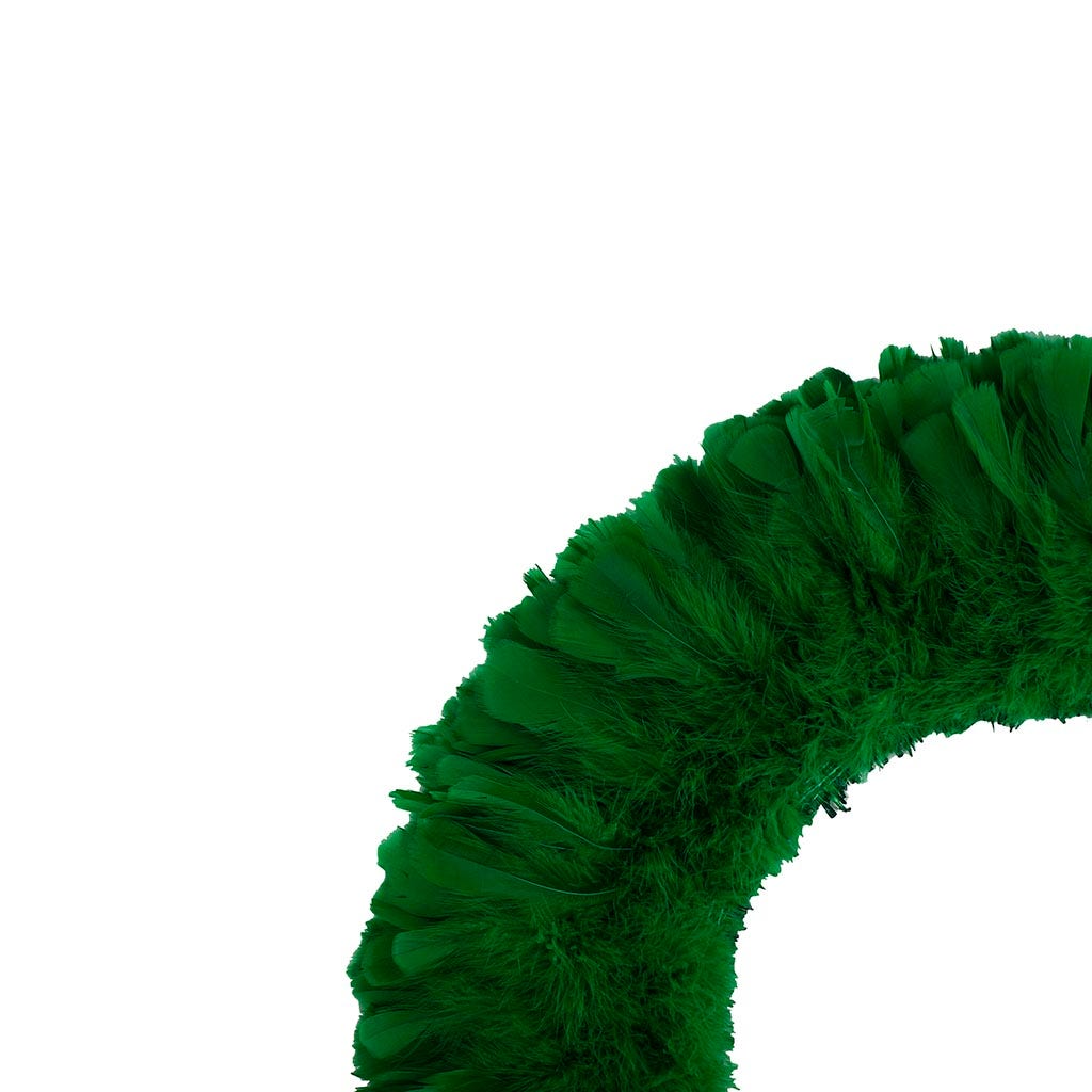 Parried Turkey Ruff Feathers -  1/2YD - Kelly