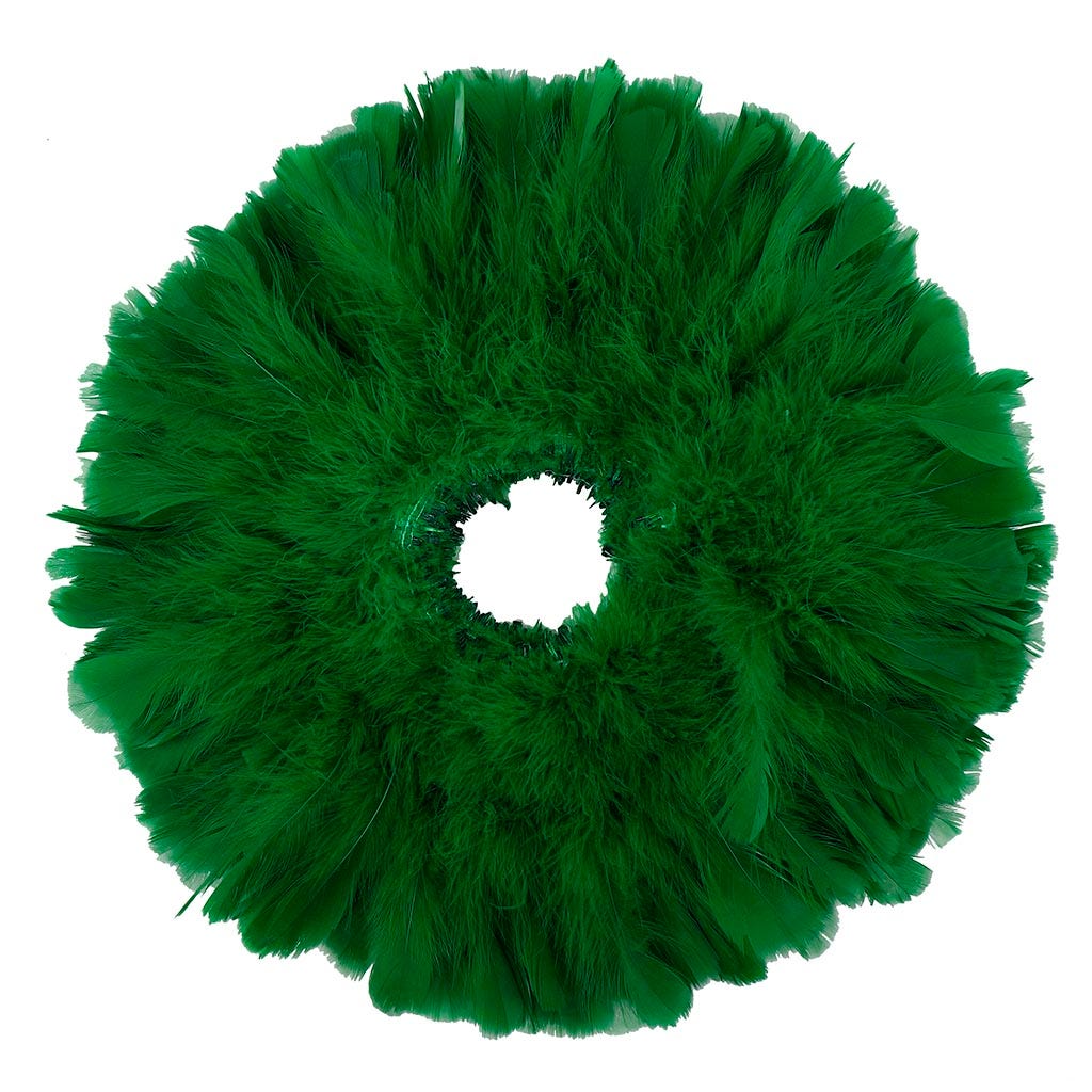 Parried Turkey Ruff Feathers -  1/2YD - Kelly