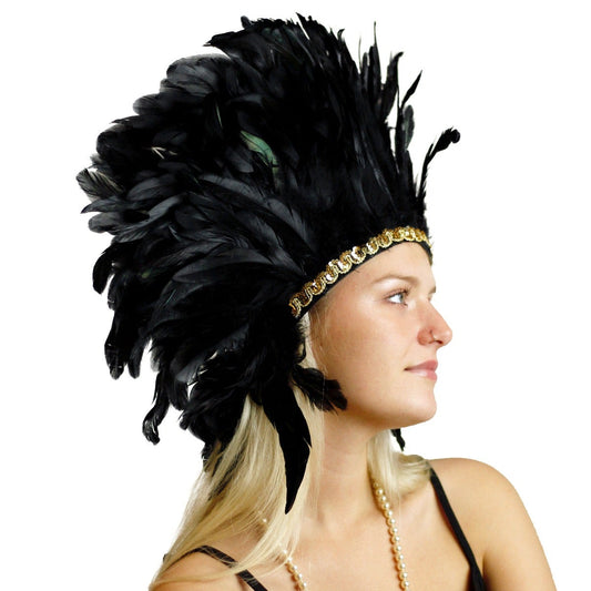 Black Spirit Feather Headdress