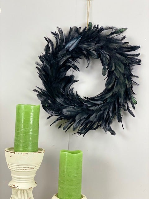 Black Feather Wreath