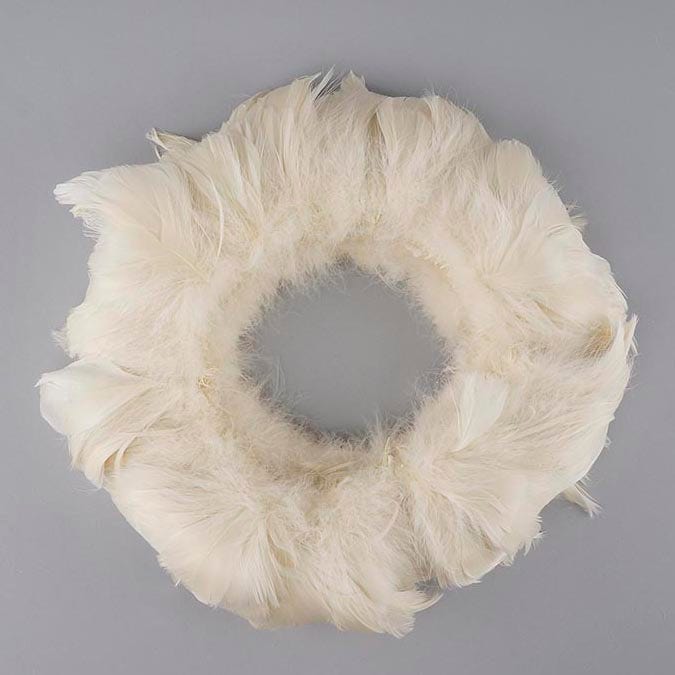 Goose Coquille Feathers Dyed Ivory