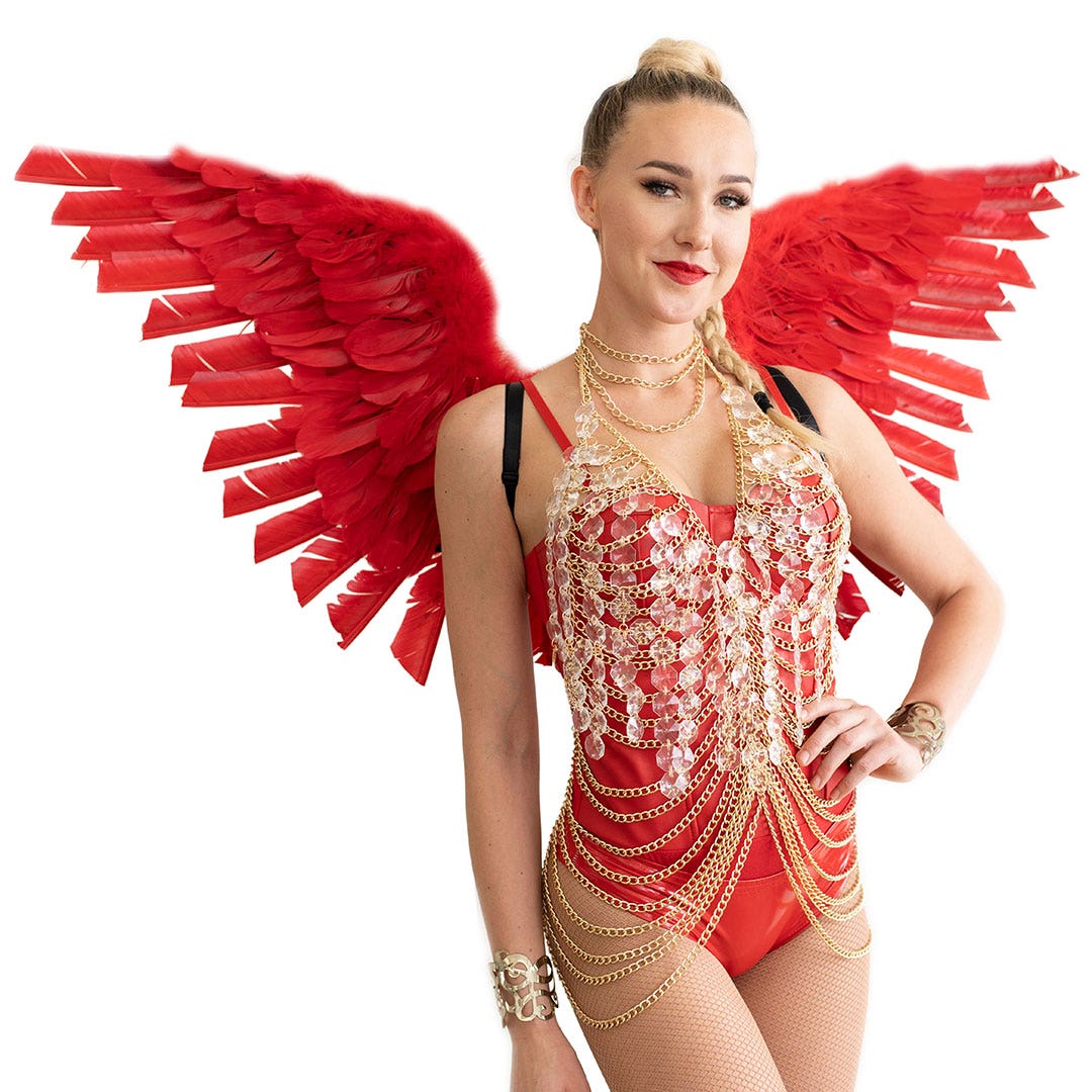 Large Angel Wings - Red