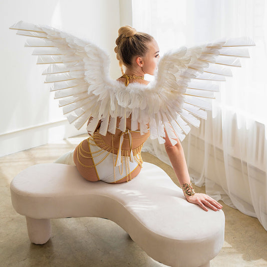 3D Angel Wings - White