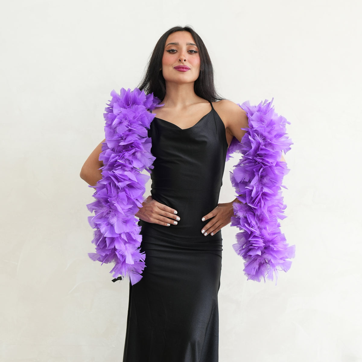 Turkey Feather Boa 6-8" - Lavender