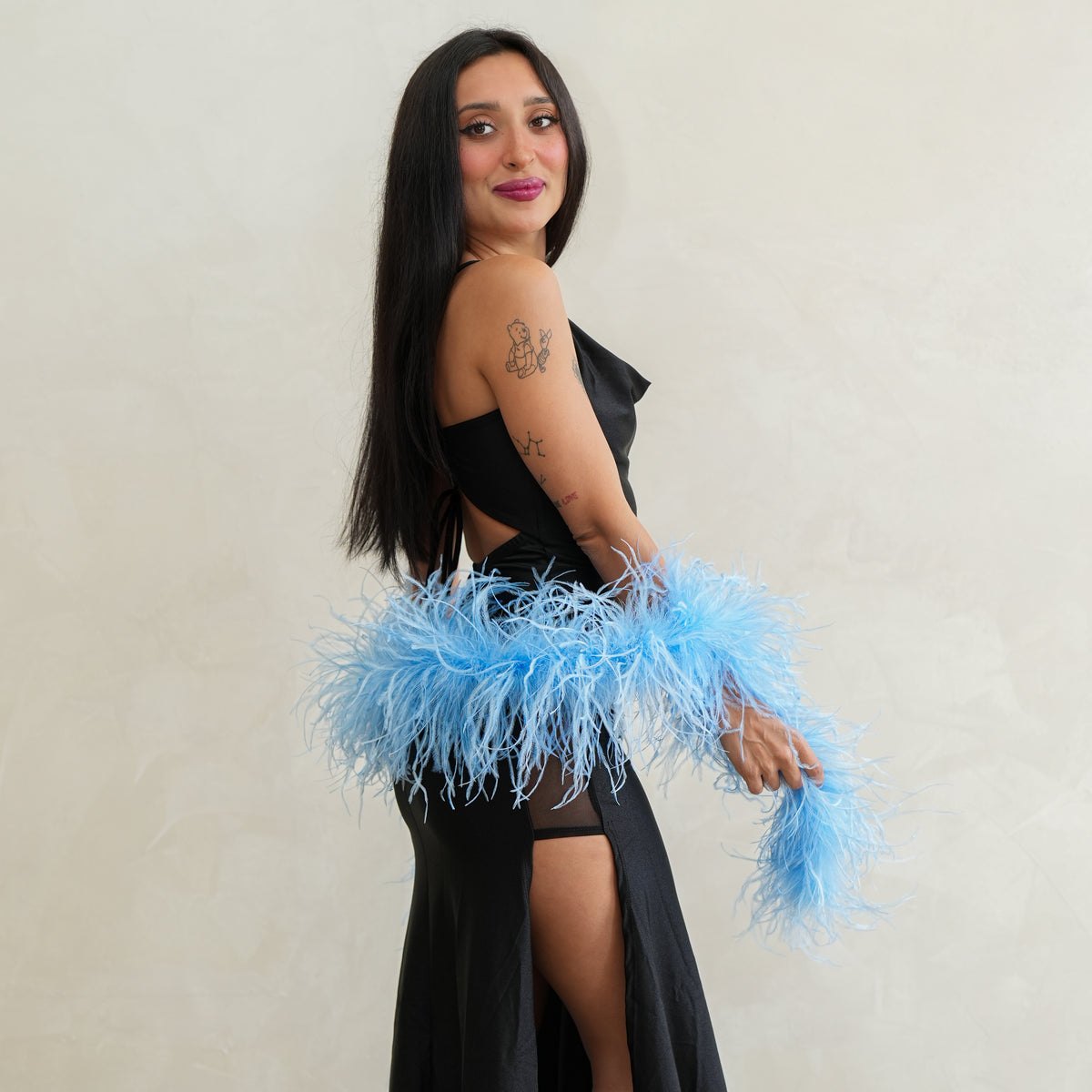 French Blue 2 Ply Ostrich Feather Boa