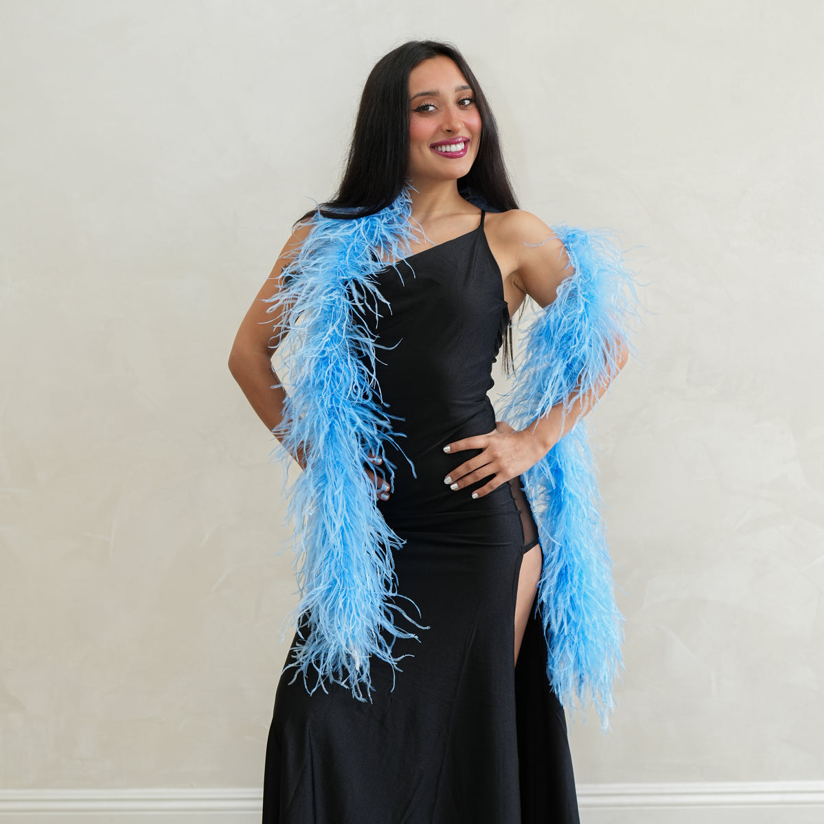 French Blue 2 Ply Ostrich Feather Boa