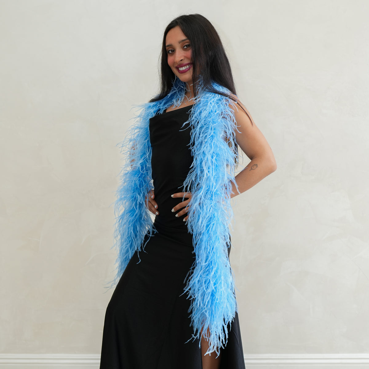 French Blue 2 Ply Ostrich Feather Boa