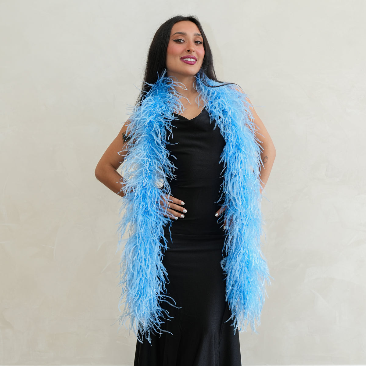 French Blue 2 Ply Ostrich Feather Boa