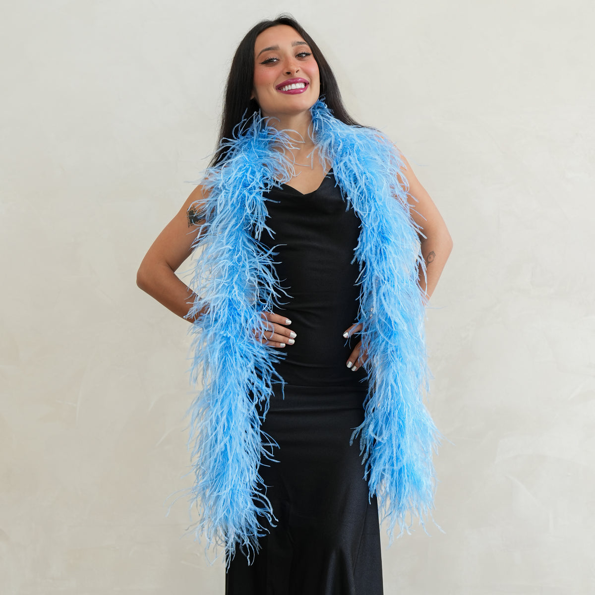 French Blue 2 Ply Ostrich Feather Boa