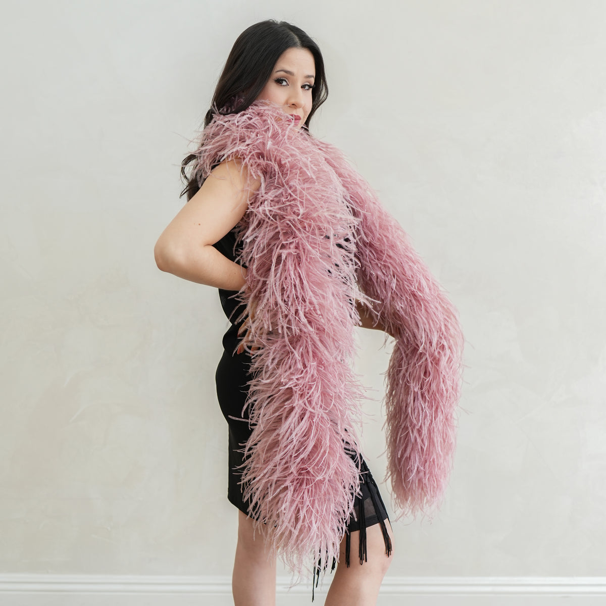 Mauve 6 Ply Ostrich Feather Boa