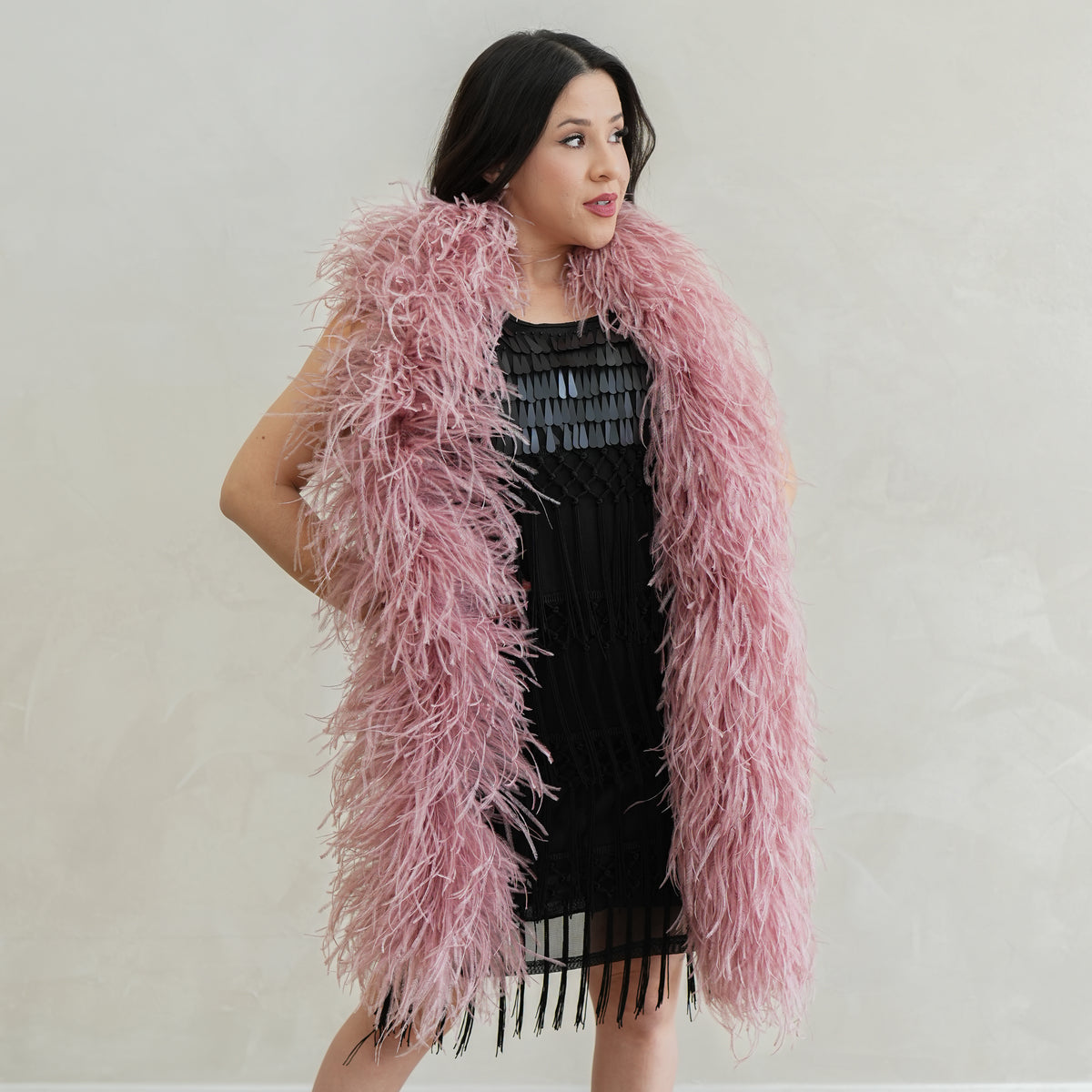 Mauve 6 Ply Ostrich Feather Boa