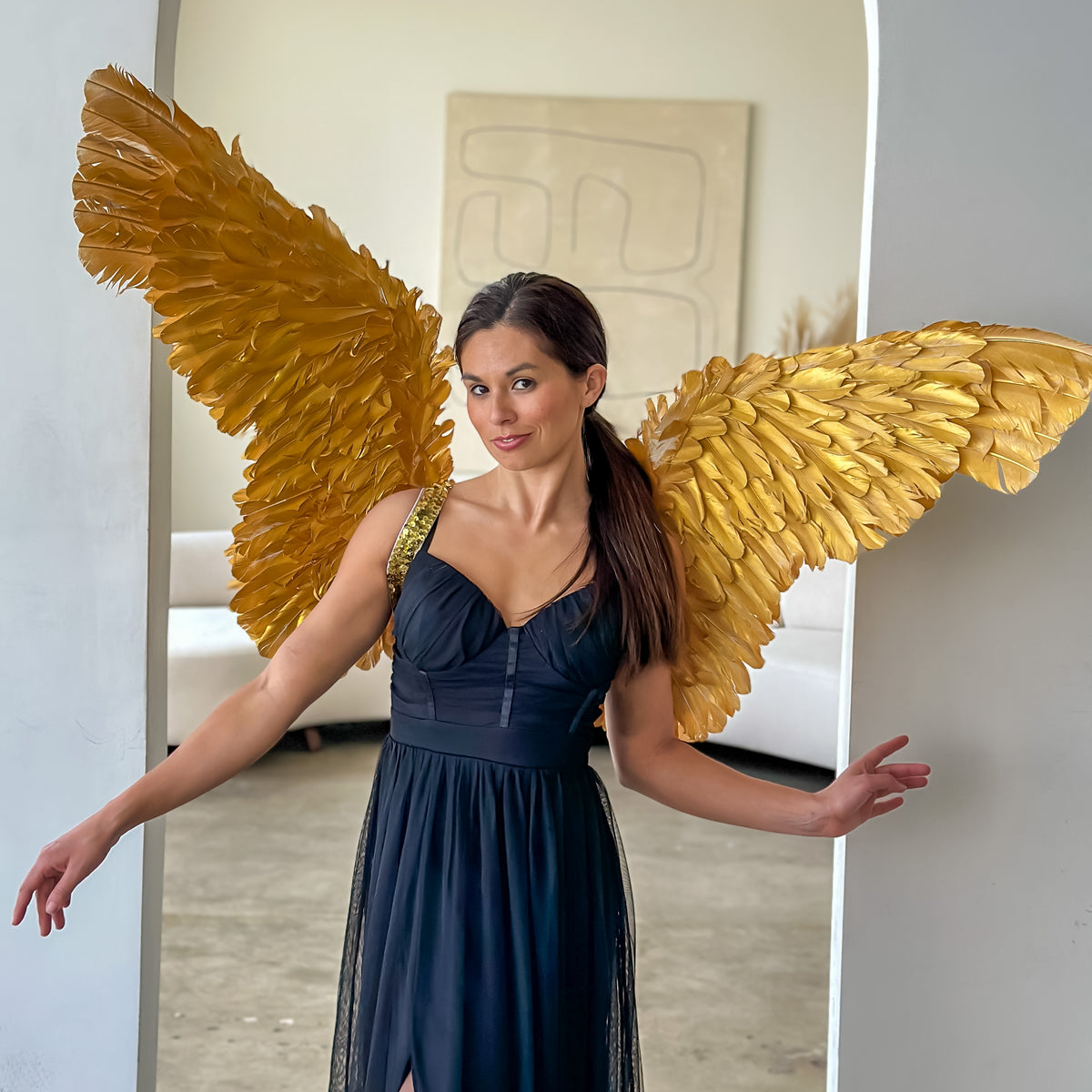 Giant Metallic Gold Wings