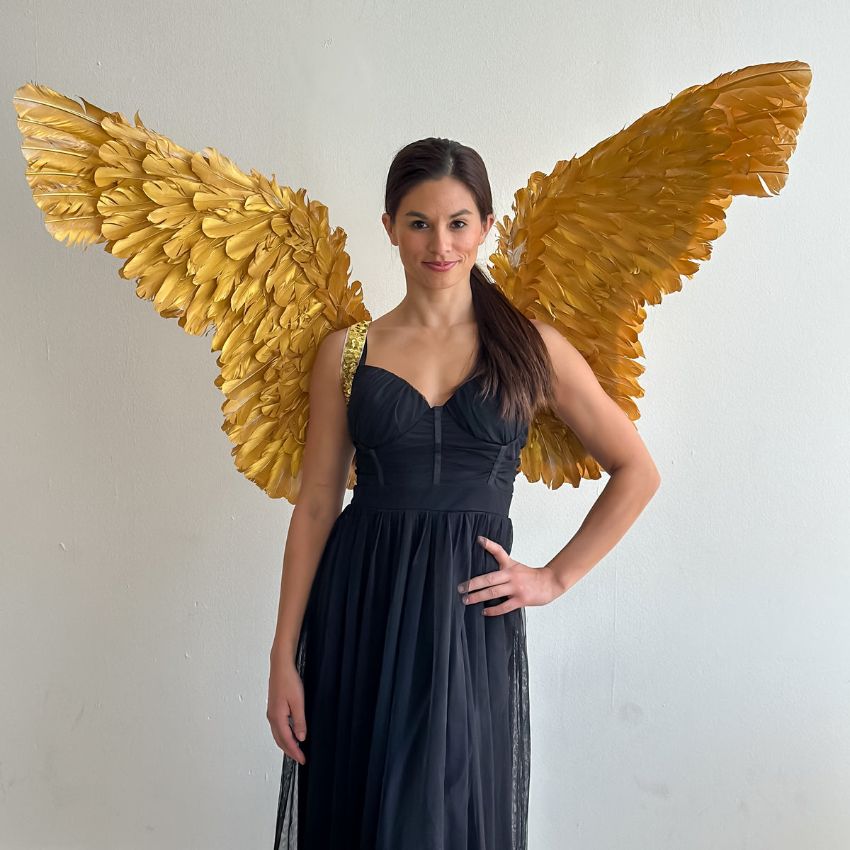 Giant Metallic Gold Wings