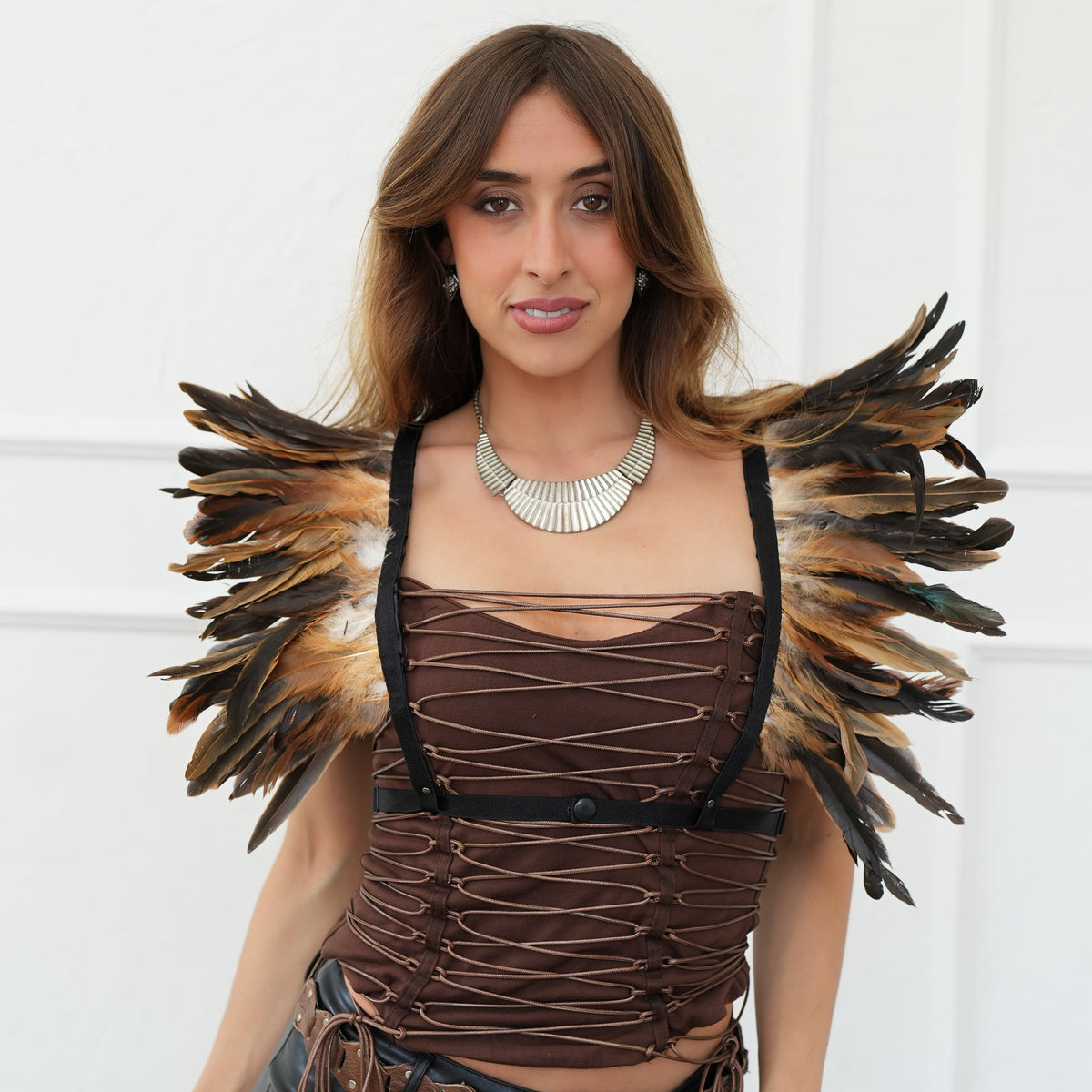 Dakota Feathers Up Harness - Natural