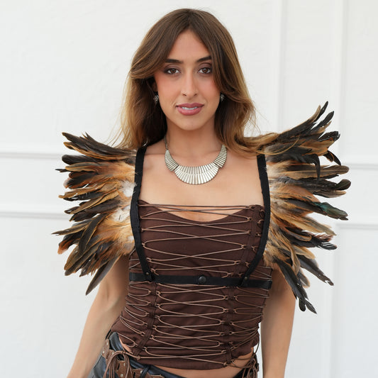 Dakota Feathers Up Harness - Natural