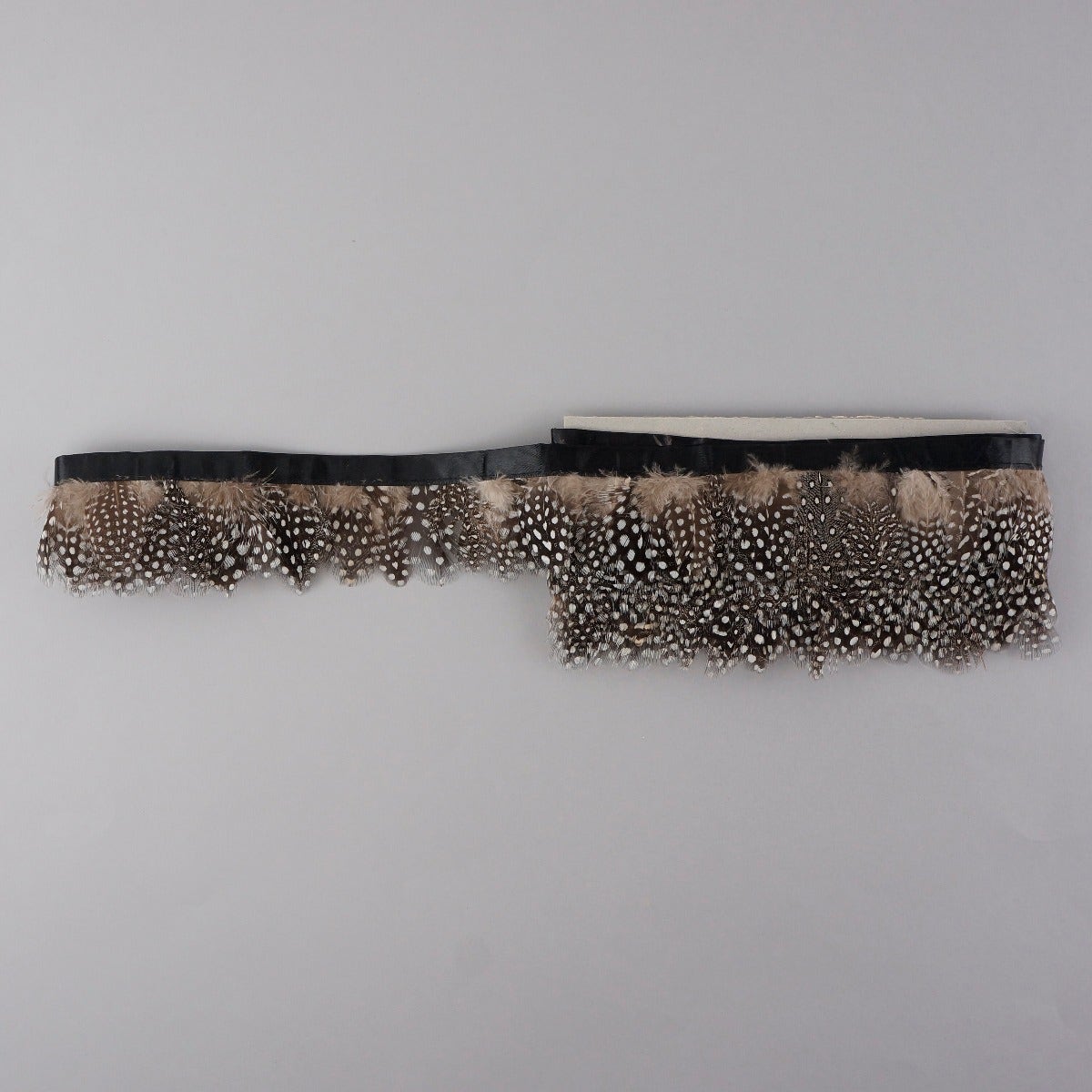 Guinea Plumage Feather Fringe - 1.75" - 1 Yard - Natural