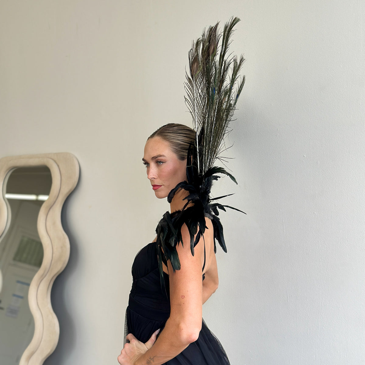 Peacock Empress Feather Collar