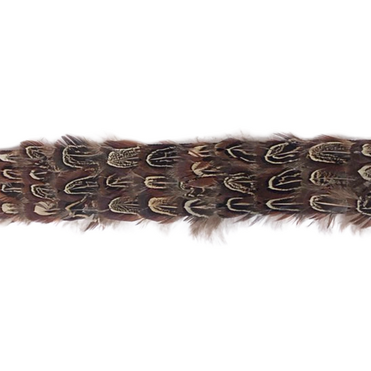 Natural Almond Ringneck Pheasant Feather Tape 1.5 inch 3yd Roll