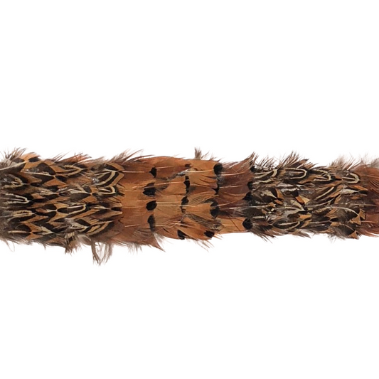 Natural Female and Dark Heart Ringneck Pheasant Feather Tape  1.5 inch 3yd Roll
