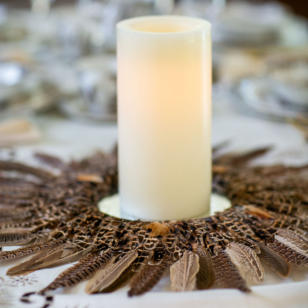 Natural Pheasant Feather Mirror