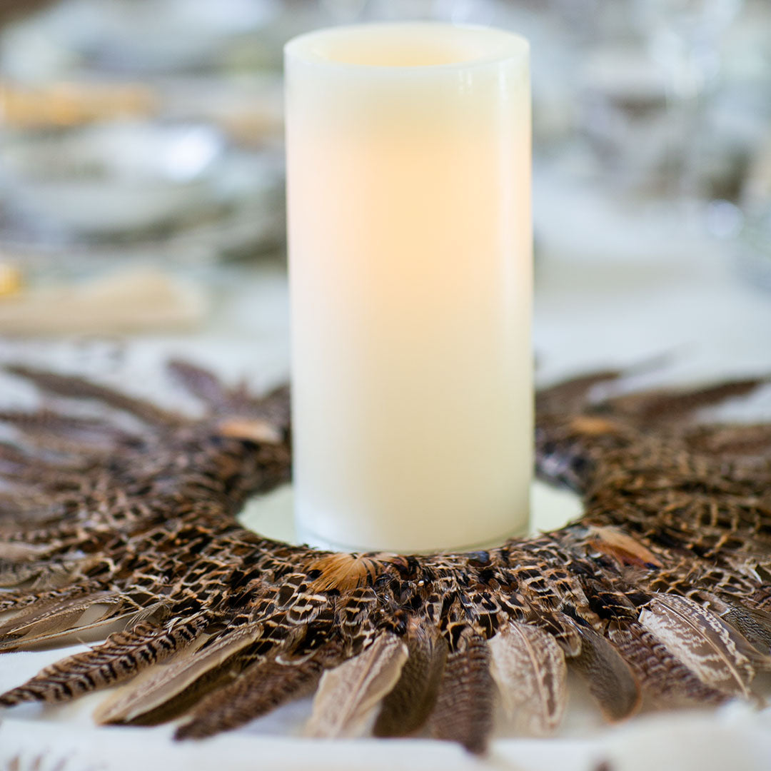 Natural Pheasant Feather Mirror