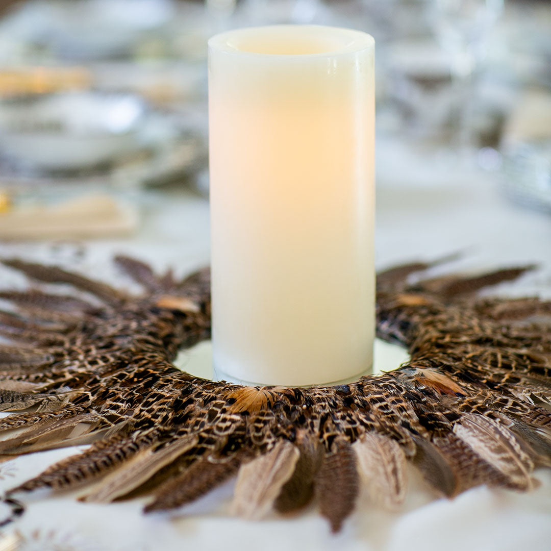 Natural Pheasant Feather Mirror
