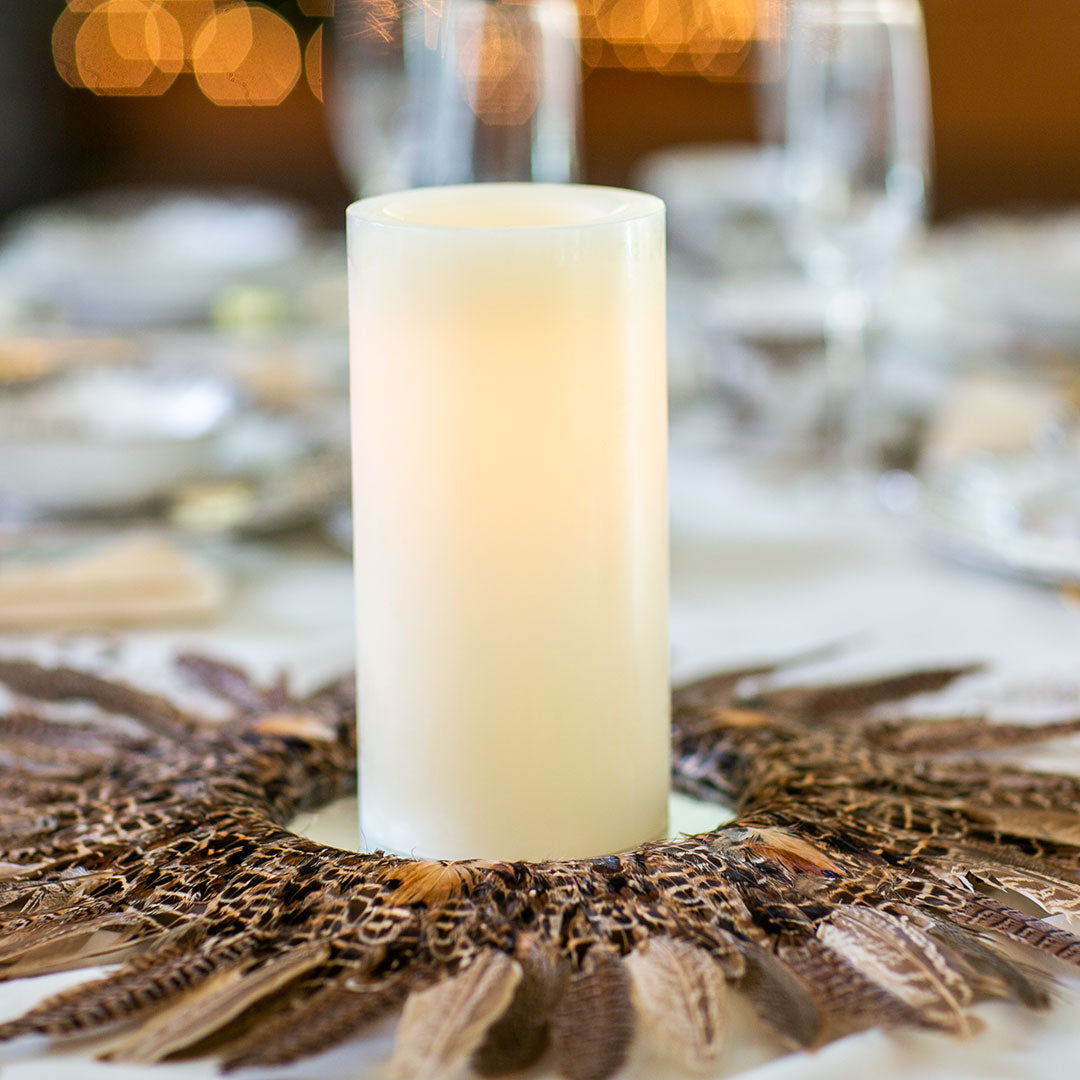 Natural Pheasant Feather Mirror