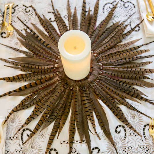 Natural Pheasant Tail Wreath - Natural