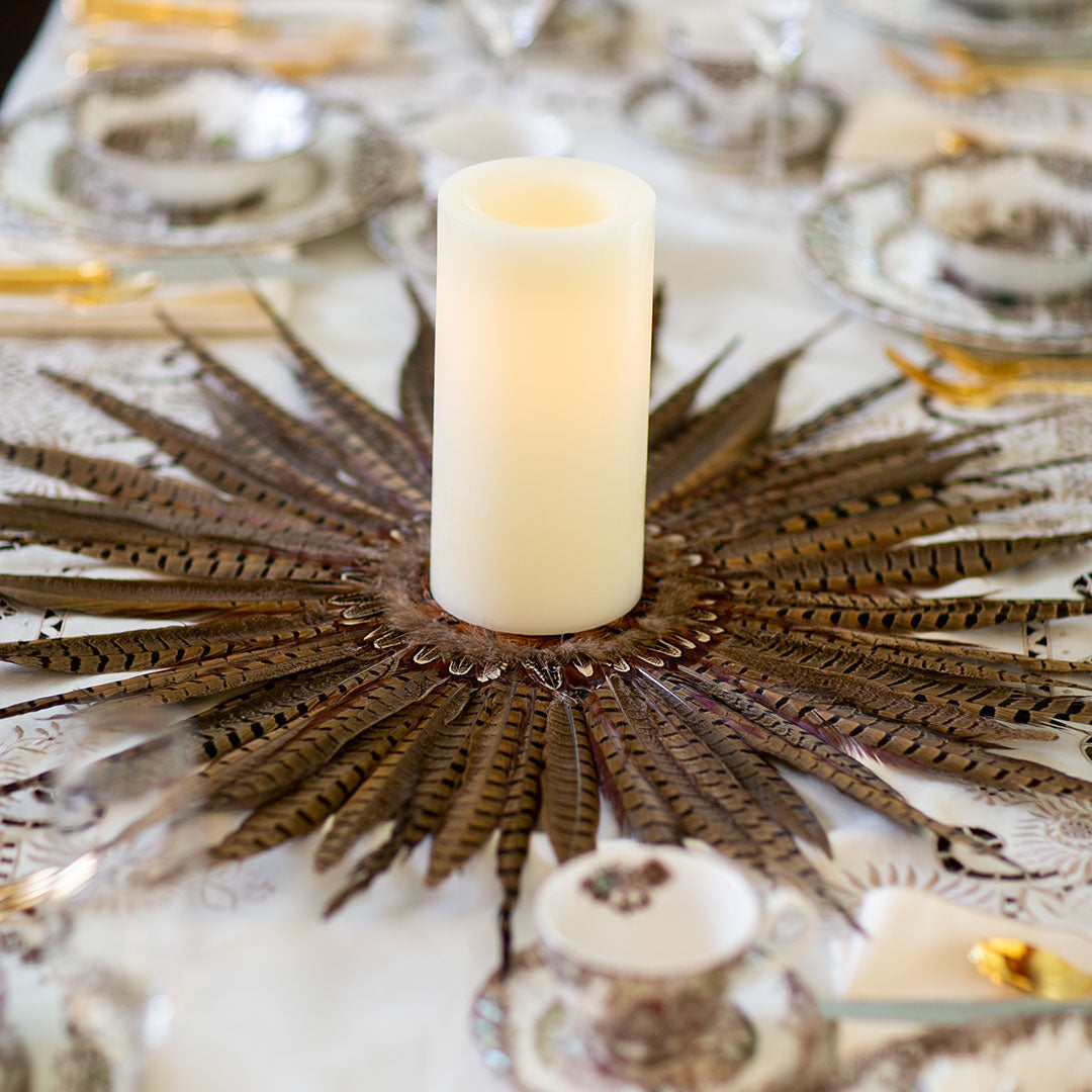 Natural Pheasant Tail Wreath - Natural