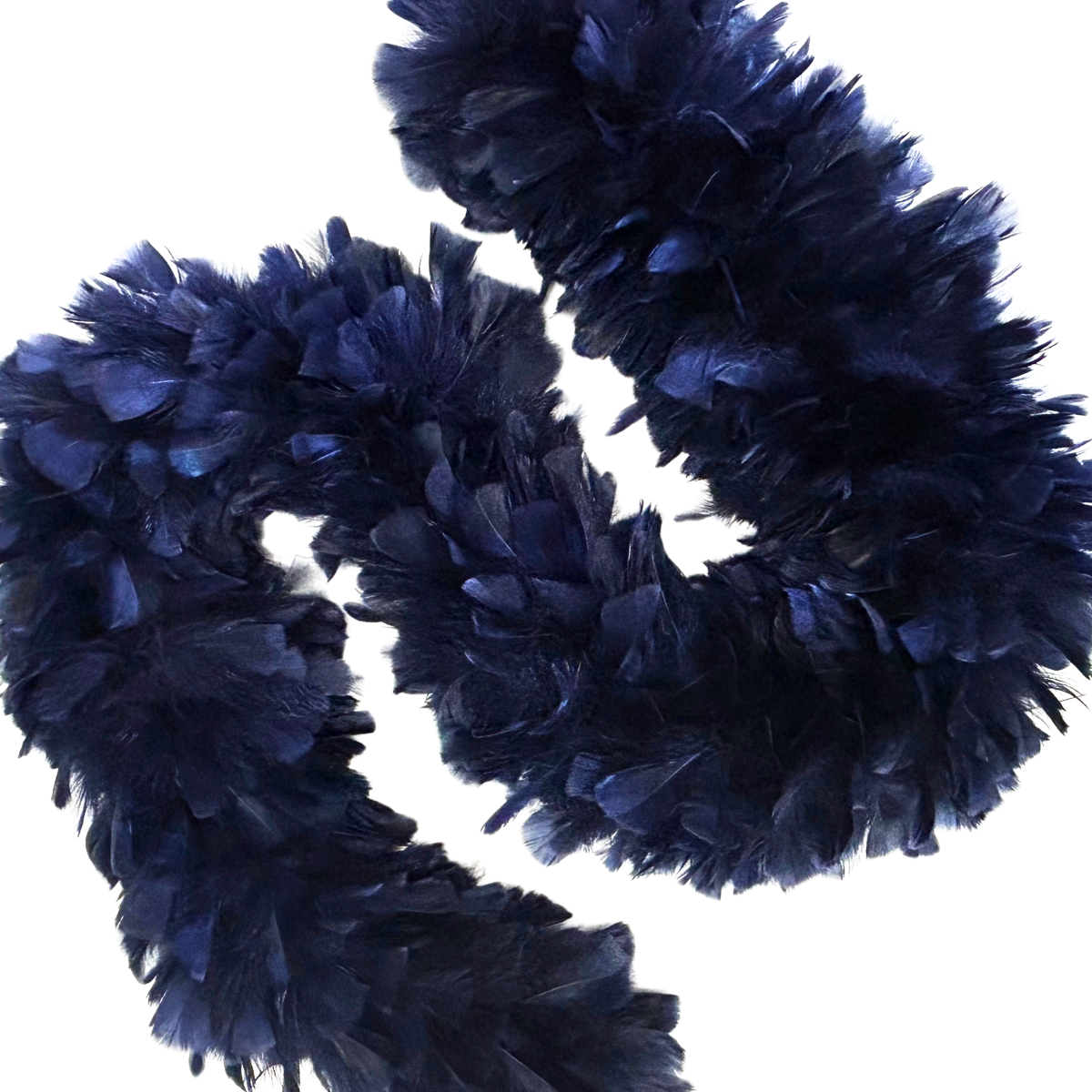 Turkey Boa 8-10 inch diameter   2yd --Navy