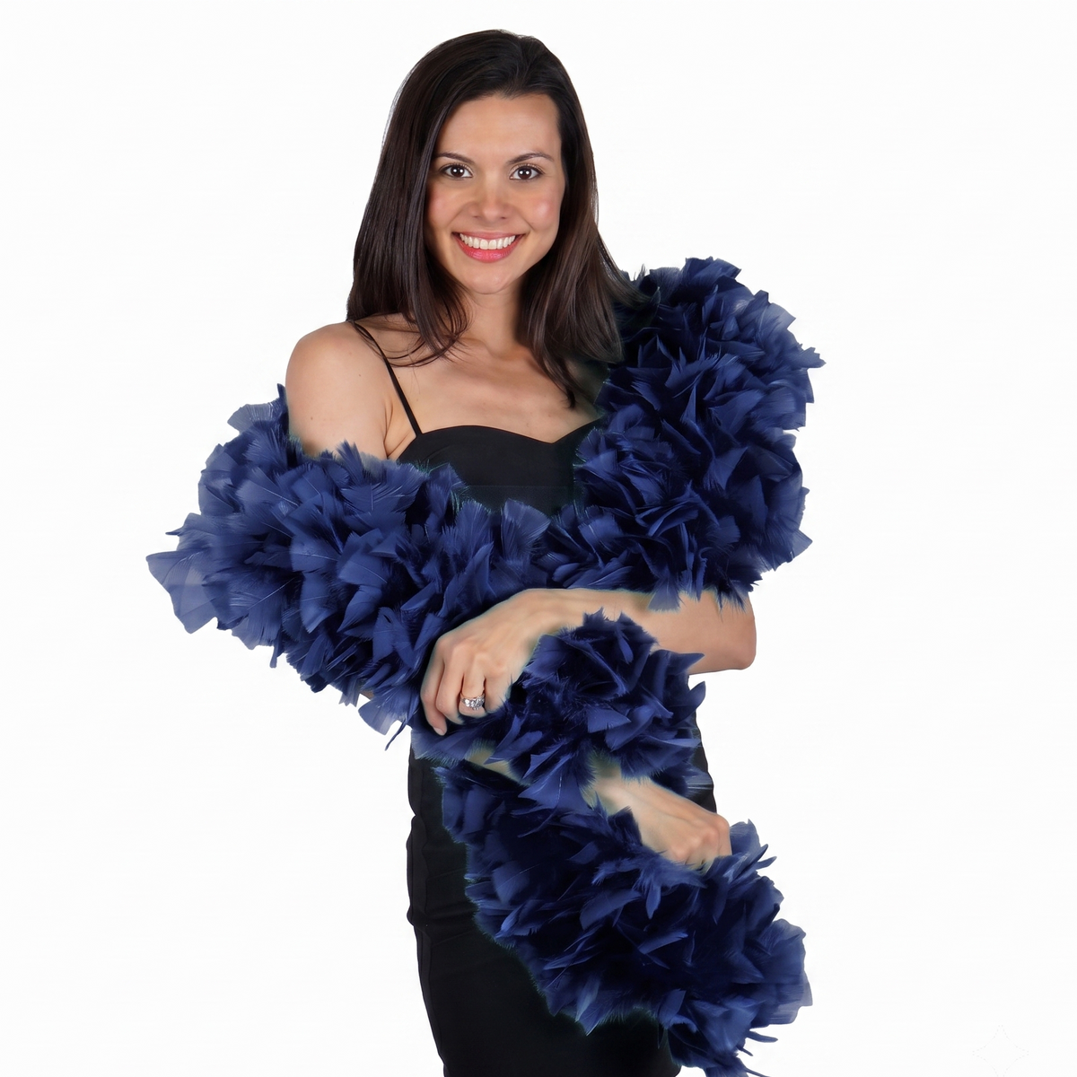 Turkey Boa 8-10 inch diameter   2yd --Navy